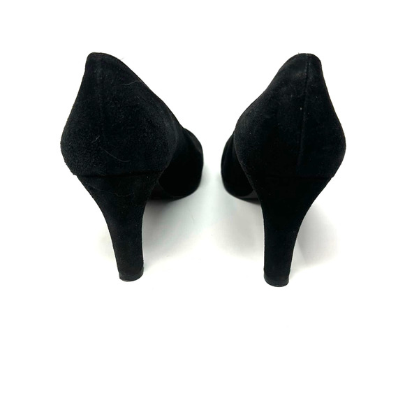 Stuart Weitzman size 8 black suede heels JW408932 M width - Picture 4 of 9